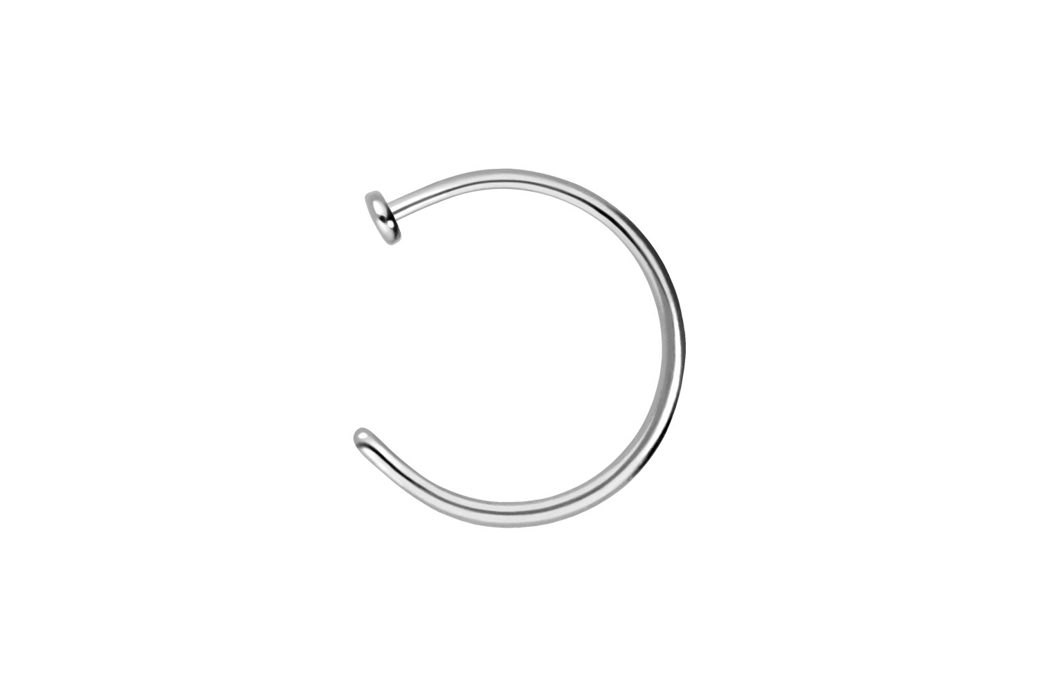 Titan Nasenring Nasenpiercing offen PLATTE